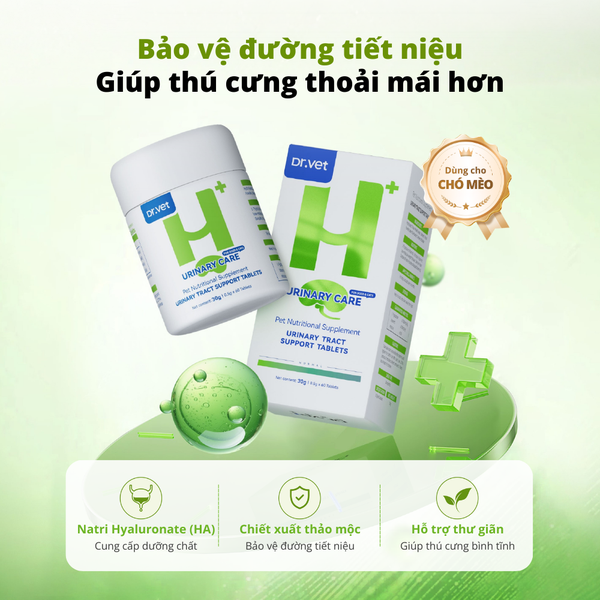 Dr.Vet-Viên hỗ trợ đường tiết niệu-Urinary Tract Support Tablets (30g/Bottle)