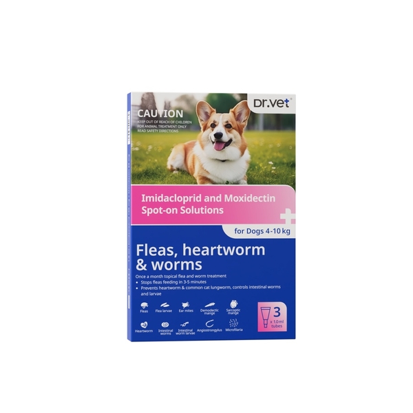 Chó 4-10kg - Ống nhỏ Gáy loại bỏ ký sinh (for Dogs) 1.0ml