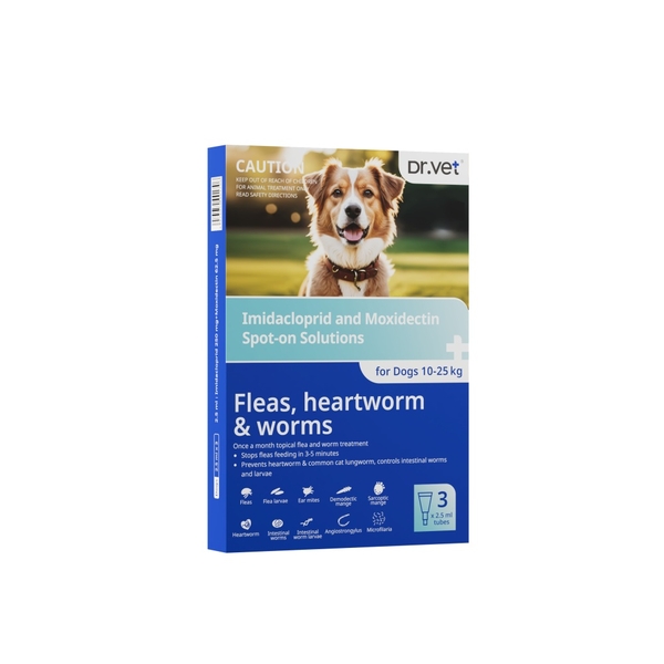 Chó 10-25kg - Ống nhỏ Gáy loại bỏ ký sinh (for Dogs) 2.5ml