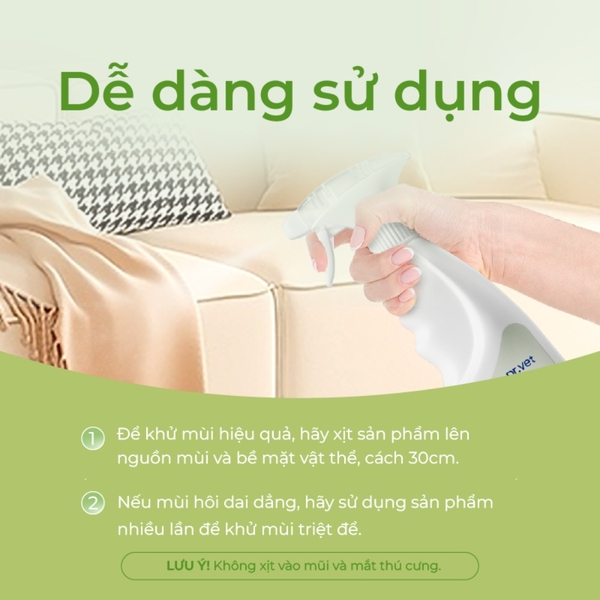 Dung dịch khử mùi hôi cho chó mèo DrVet chai 500 ml