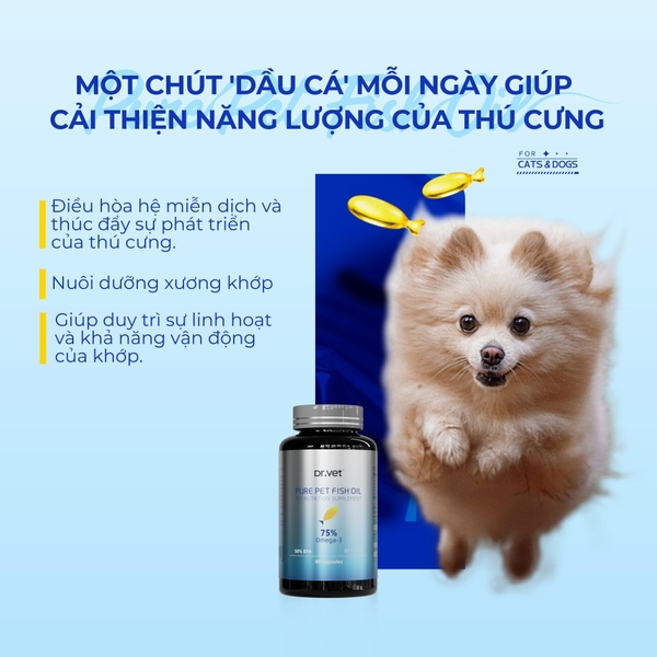 Pure Pet Fish Oil (DHA+EPA≥75%) - Dầu cá