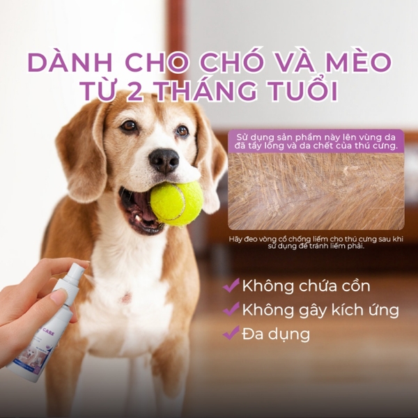 Dung dịch chăm sóc da cho chó mèo DrVet chai 75 ml