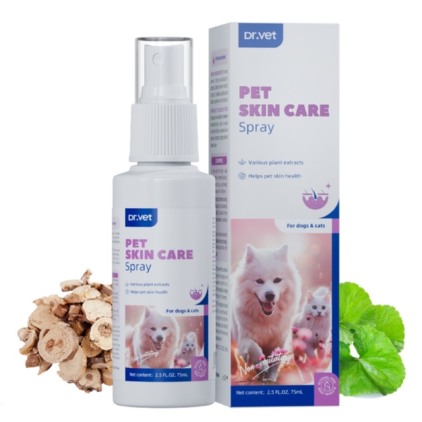 Dung dịch chăm sóc da cho chó mèo DrVet chai 75 ml