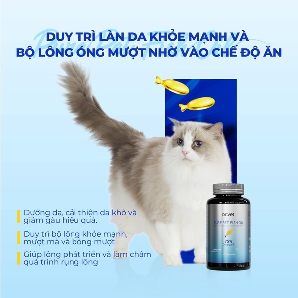 Pure Pet Fish Oil (DHA+EPA≥75%) - Dầu cá