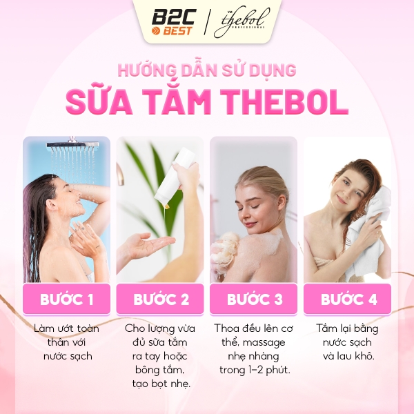hướng dẫn sử dụng sữa tắm chiết xuất hoa anh đào