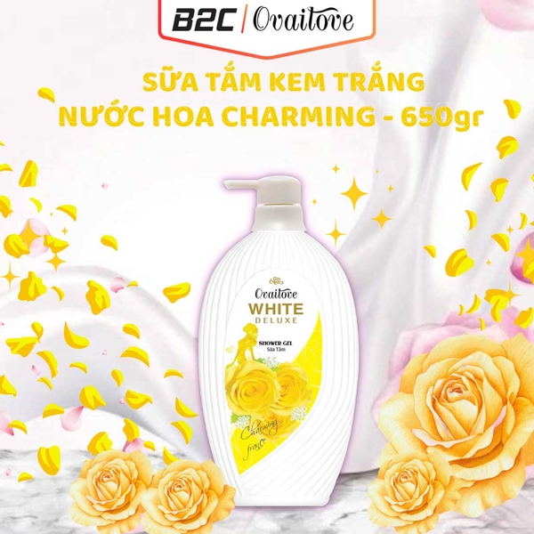 sứa tắm kem trắng nước hóa charming