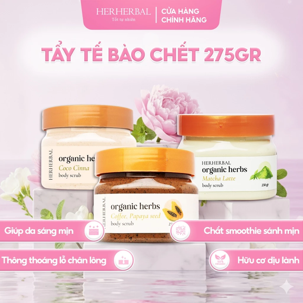 Tẩy Da Chết Cà Phê Hạt Đu Đủ Herherbal 250g-3
