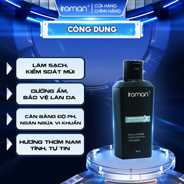 TINH CHẤT THẢO DƯỢC VỆ SINH NAM IROMAN 120G