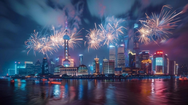 cảnh đêm sông Hoàng Phố