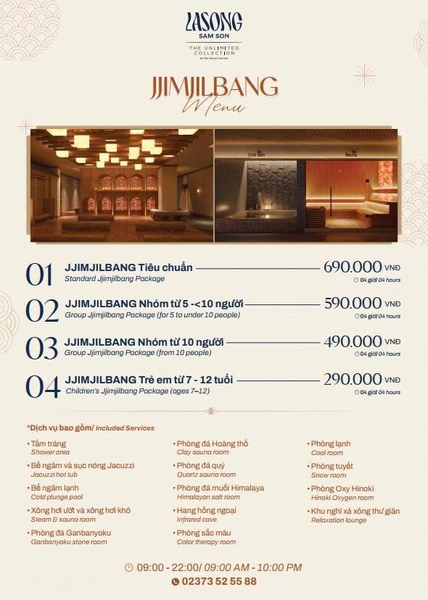 giá xông hơi Jjimjilbang Hàn Quốc