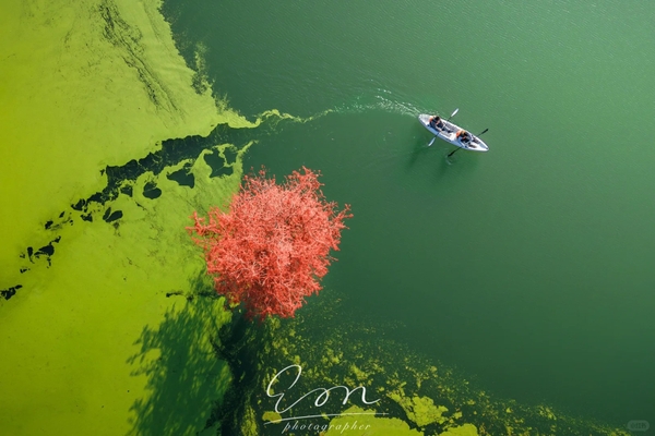 chèo thuyền hồ Thanh Sơn