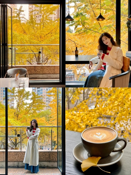 cà phê Thượng Hải mùa thu đẹp
