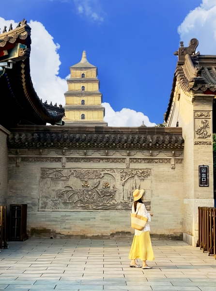 check in tháp Đại Nhạn Tây An