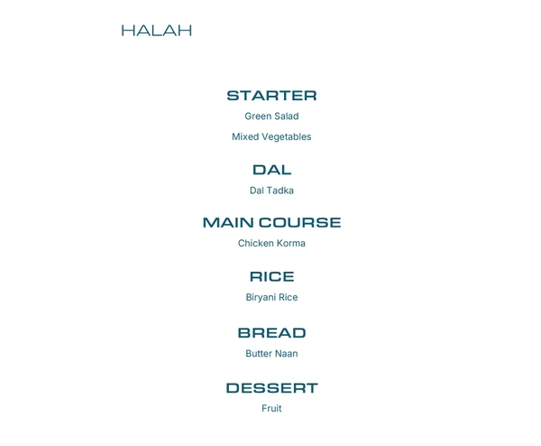 Thực đơn Hala du thuyền Dolphin