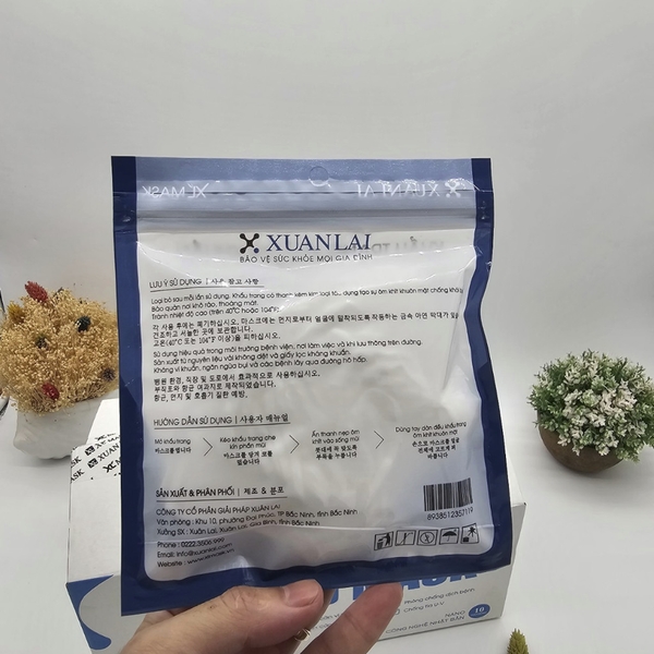 100 Chiếc khẩu trang 5D kháng khuẩn XL MASK, khẩu trang dùng 1 lần bảo vệ sức khỏe.