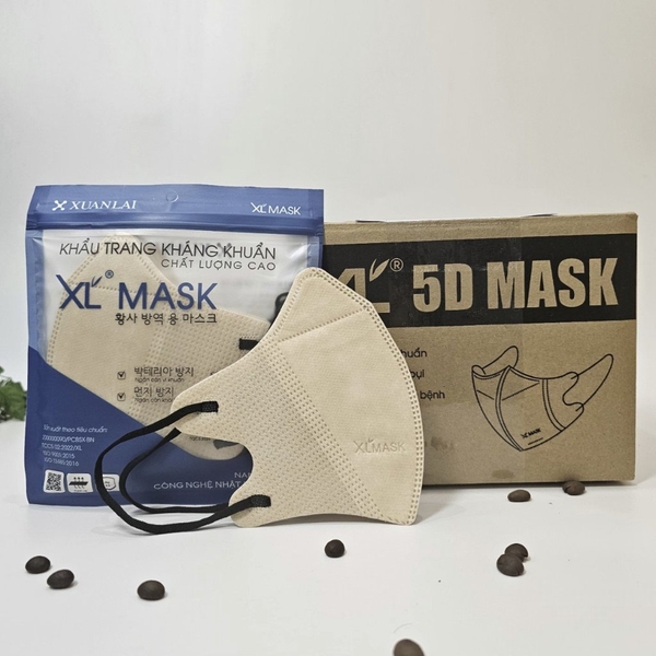 100 Chiếc khẩu trang 5D kháng khuẩn XL MASK, khẩu trang dùng 1 lần bảo vệ sức khỏe.