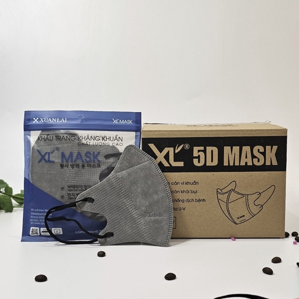 100 Chiếc khẩu trang 5D kháng khuẩn XL MASK, khẩu trang dùng 1 lần bảo vệ sức khỏe.