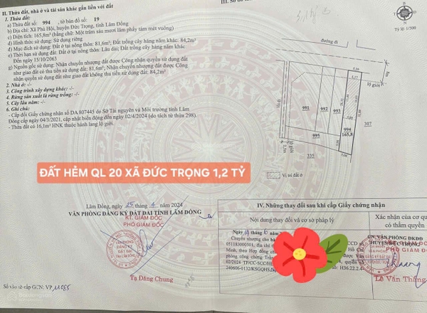 Đất Đức Trọng mặt đường nhựa