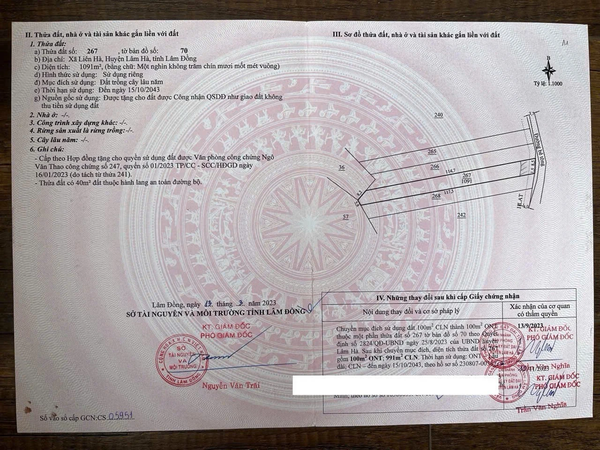 Bán đất vườn Lâm Hà tại xã Liên Hà view hồ