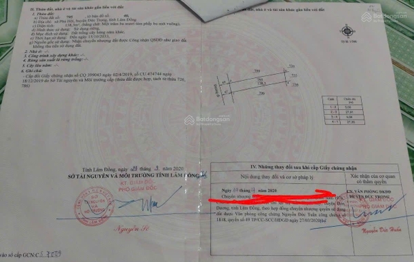 Bán đất Đức Trọng 134m2 thổ cư