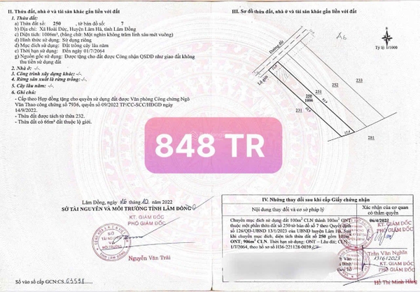 Bán đất Lâm Hà xã Hoài Đức giá tốt