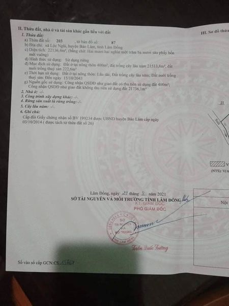 Bán đất Lâm Đồng tại Lộc Ngãi có hồ