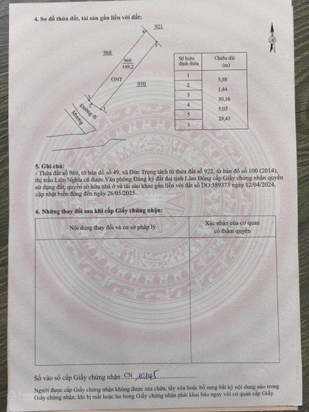 Bán đất nền Đức Trọng diện tích 150m2