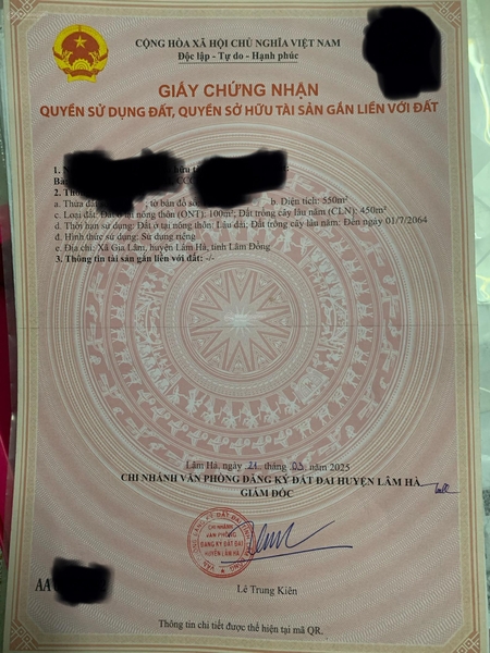 Đất Lâm Hà tại Nam Ban chính chủ