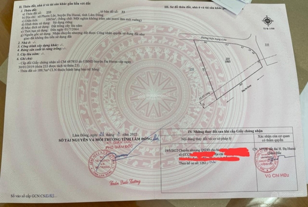 Đất nền  Đạ Huoai đường Điện Biên Phủ trung tâm