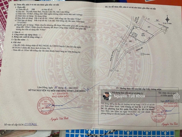 Bán nhà tại đất Lâm hà