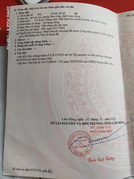 Bán đất Lâm Đồng tại Lộc An nằm gần quốc lộ 20