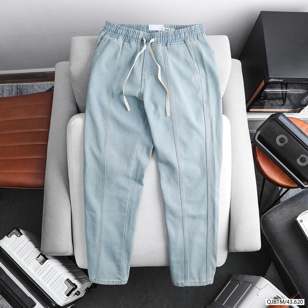 QUẦN JEANS ELASTIC WAIST STRAIGHT