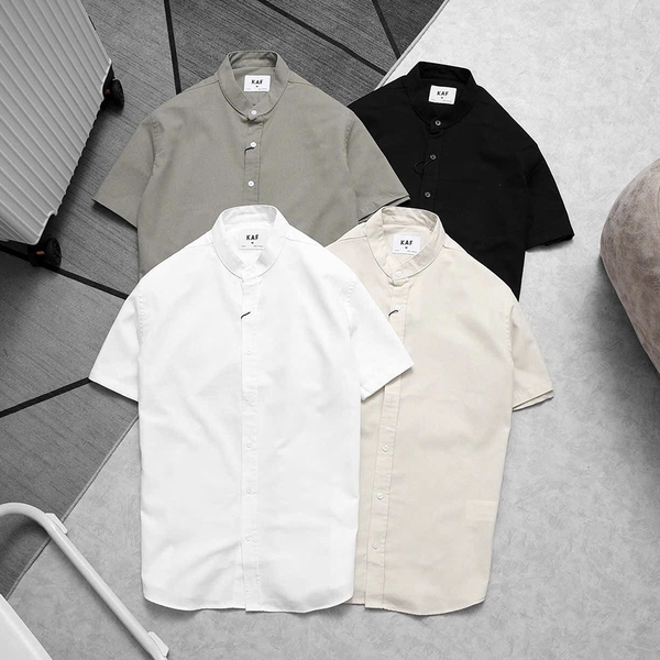 ÁO SƠ MI LINEN MANDARIN COLLAR