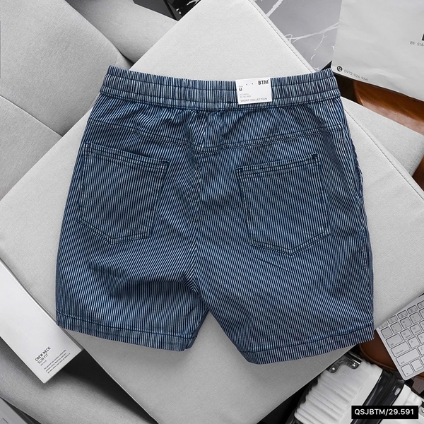 QUẦN SHORT DENIM BLUE STRIPED