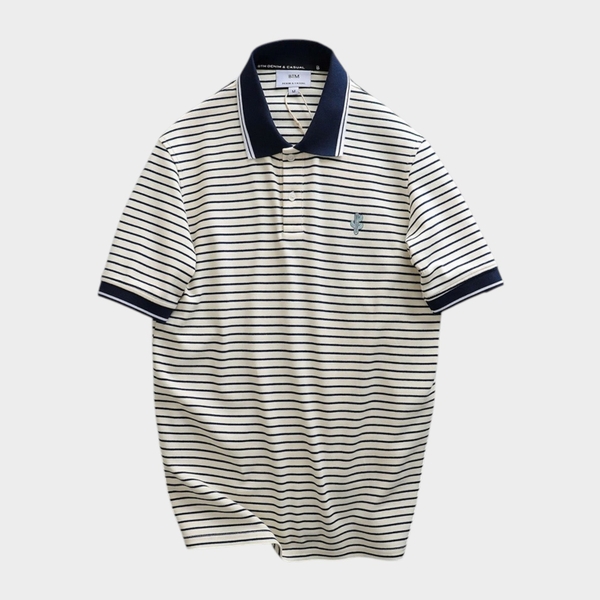 Áo Polo Knit Striped Icon Tropical