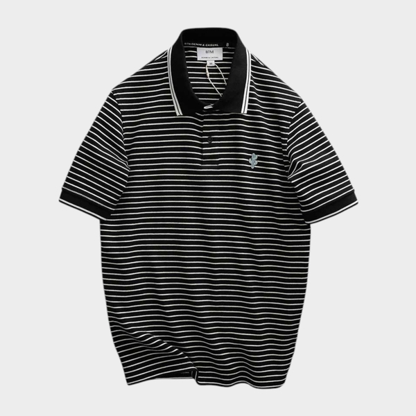 Áo Polo Knit Striped Icon Tropical