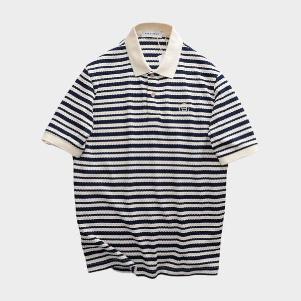 Áo Polo Jacquard Striped Regular Fit