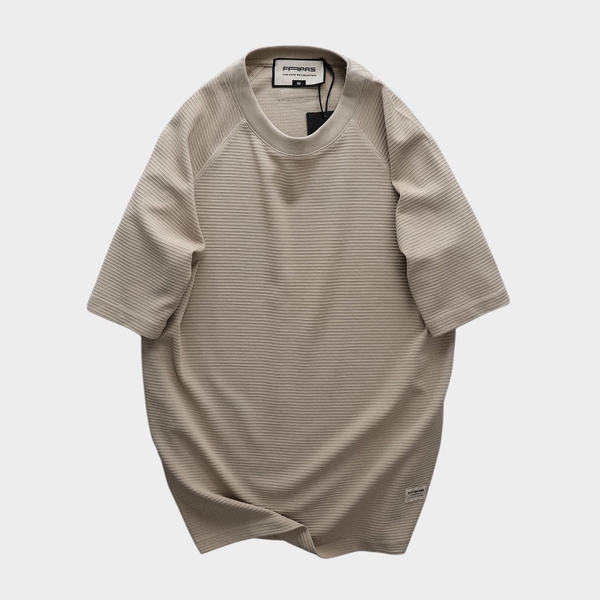 Áo Thun Ribbed Pattern Form Regular Fit