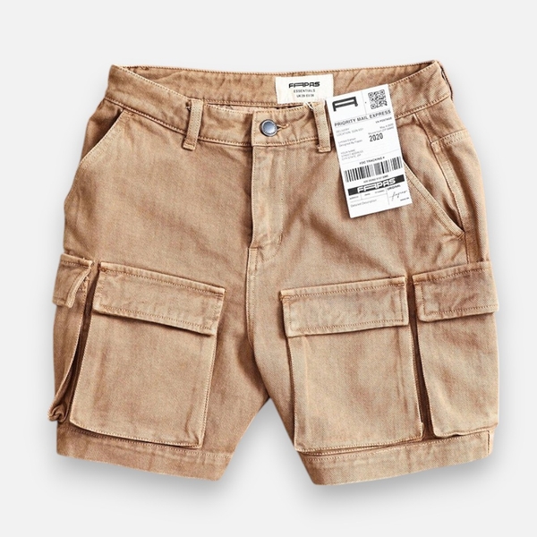 QUẦN SHORT KAKI CARGO WASHED