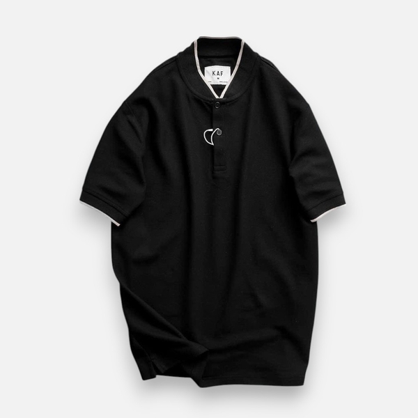 Áo Polo Henley KAF Striped Border