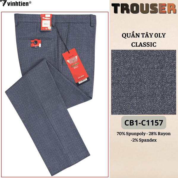 Quần Tây 0Ly Classic 515 - Vải dãn cao cấp