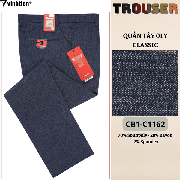 Quần Tây 0Ly Classic 515 - Vải dãn cao cấp