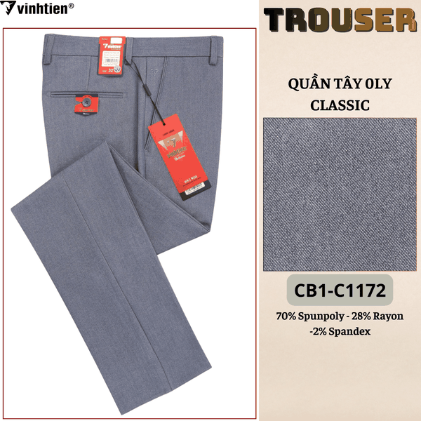 Quần Tây 0Ly Classic 515 - Vải dãn cao cấp