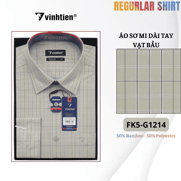 Áo SMDT Regular Fit 495 - Vải kẻ Bambo - Giỏ 1