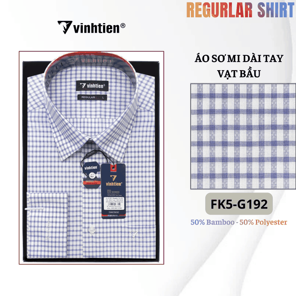 Áo SMDT Regular Fit 495 - Vải kẻ Bambo - Giỏ 1