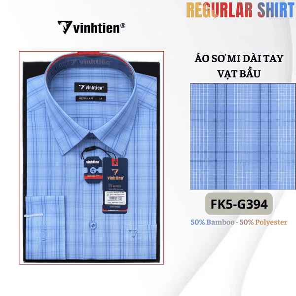 Áo SMDT Regular Fit 495 - Vải kẻ Bambo - Giỏ 1