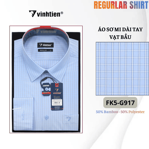 Áo SMDT Regular Fit 495 - Vải kẻ Bambo - Giỏ 1