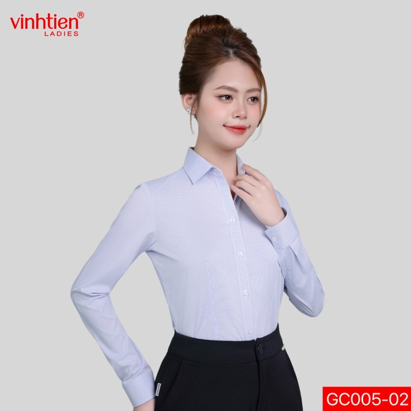 Áo Sơ Mi Dài Tay 575 - Vải Kẻ - Giỏ 1