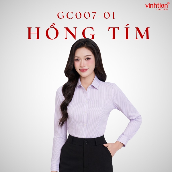 Áo Sơ Mi Dài Tay 575 - Vải Kẻ - Giỏ 1