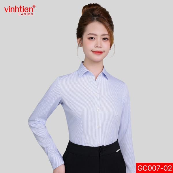 Áo Sơ Mi Dài Tay 575 - Vải Kẻ - Giỏ 2